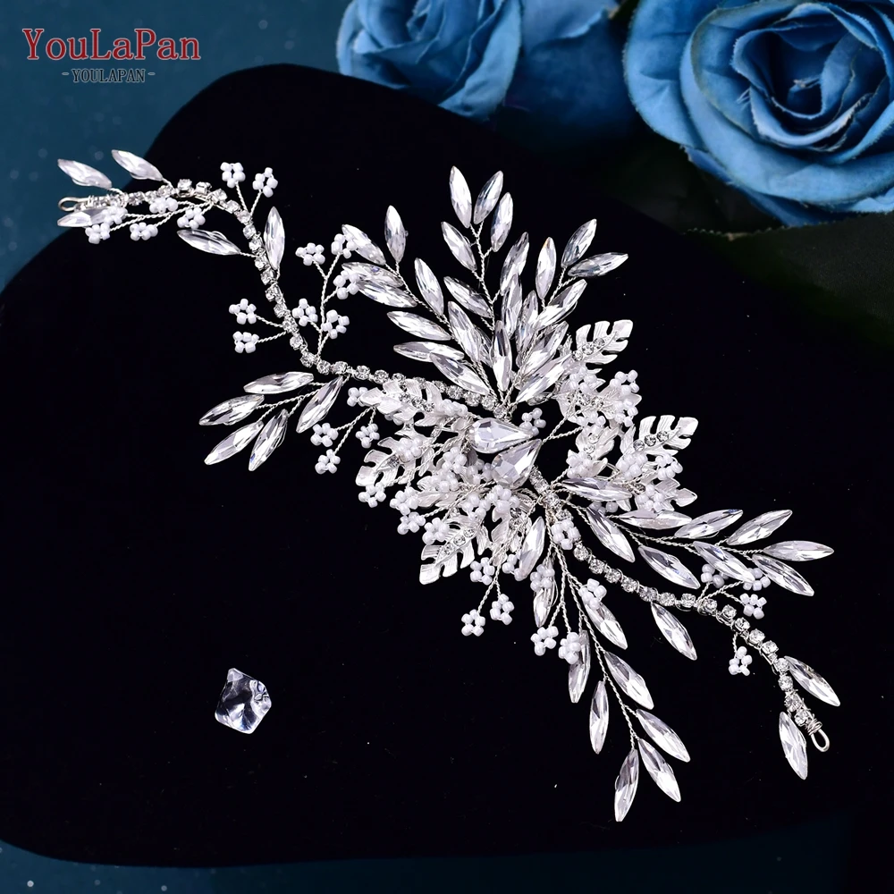 YouLaPan HP277 Bride Wedding Hair Accessories Rhinestone Headband Bridal Headpiece Hair Ornament for Women Hair Jewelry Headwear