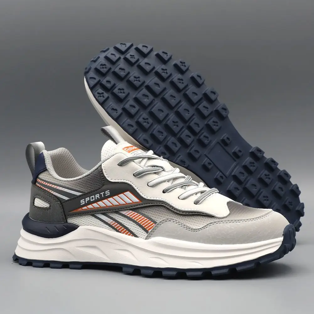 

Мужская обувь, новинка 2024, весенне-летняя сетчатая тонкая, дышащая, легкая, универсальная повседневная спортивная обувь с низким вырезом на шнуровке