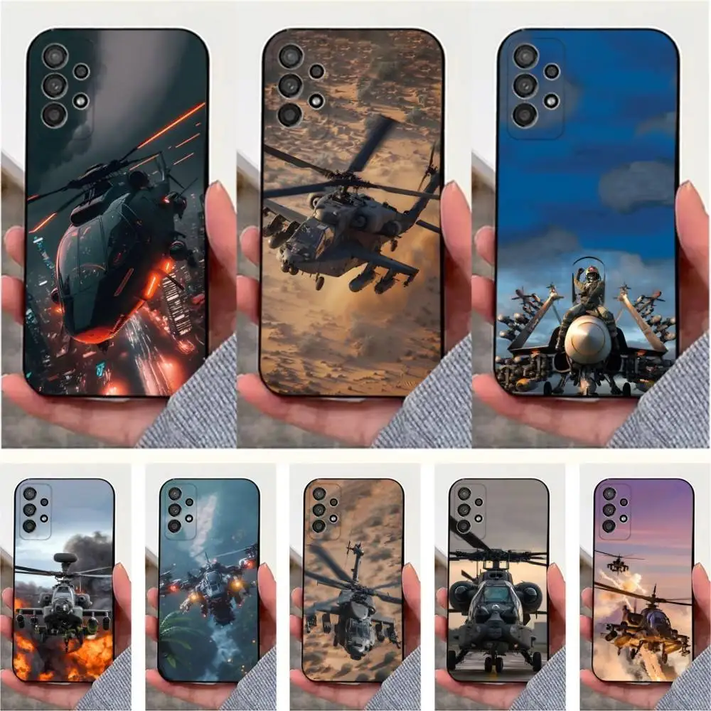 

Helicopter Aircraft Art Case For Samsung S25,S24,S23,S22,S20,S21,S10,Ultra,Plus,Lite,FE,Soft Silicone Black Cover