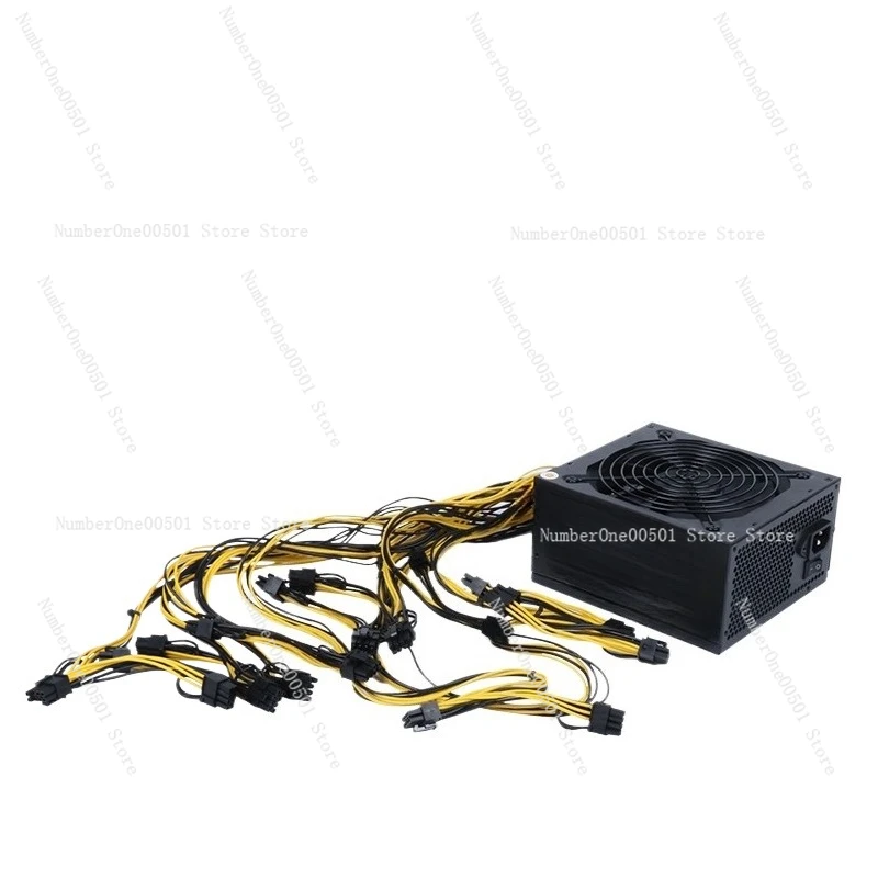 4U Server PSU 2000W 16x 8Pin Connectors for 8 GPU Mining Rig B75 B85 X79 Motherboard Silent