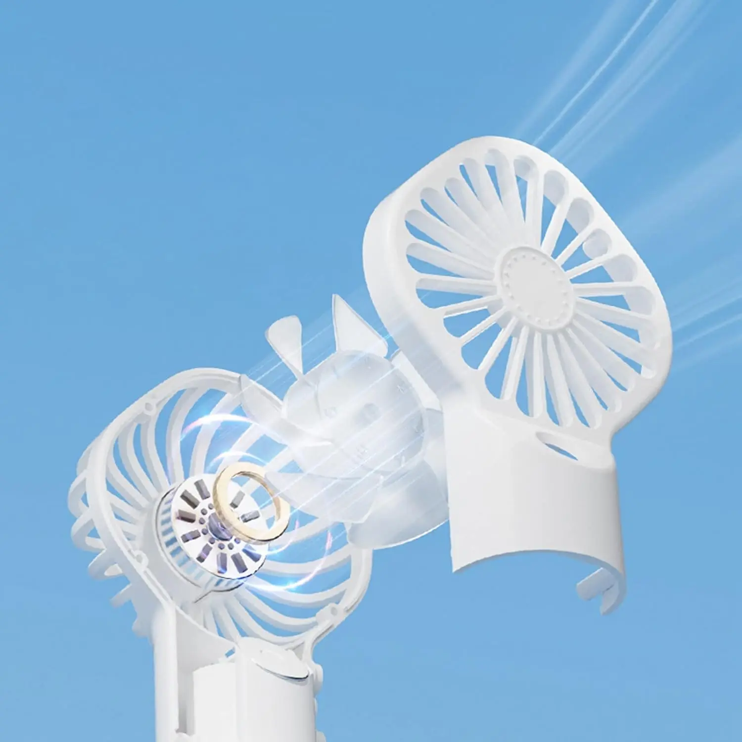 Portable Handheld Spray Fan Mini Humidifier Misting Fan 3 Speeds Powerful Wind USB Rechargeable Water Mist Fan Outdoor Small Fan view 6