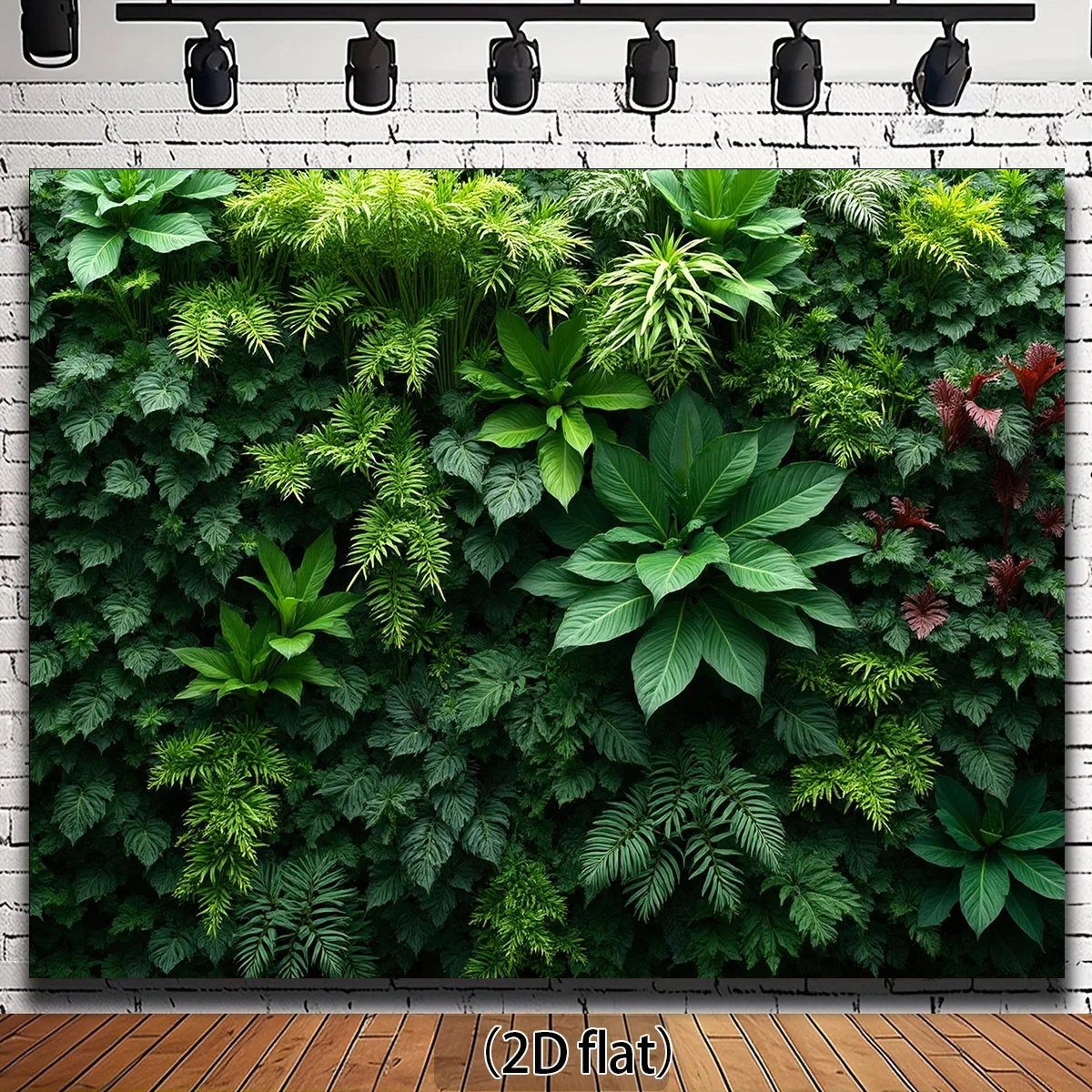 Dense Green Foliage Plant Wall Tapestry Natural Leaf Pattern Indoor Garden Decor Fresh Air Feeling Eco Friendly Design Stylish