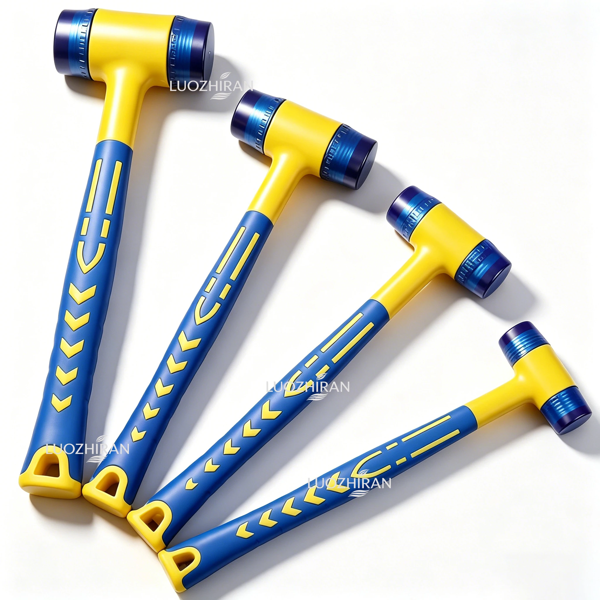 Martelo de Borracha Dupla Face 25-45mm com Cabeça Destacável para Assentamento de Azulejos, Portas, Janelas, Artesanato, Joias e Ferramenta Manual para Camping
