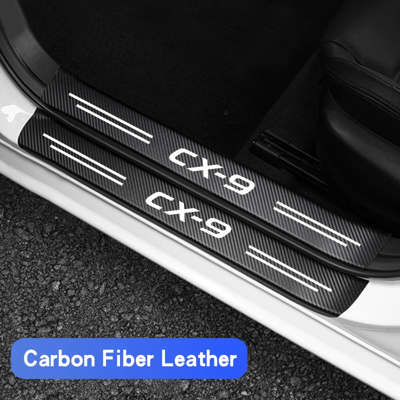 

For Mazda CX-9 Carbon Fiber Car Doorsill Sticker Anti-scraping and Waterproof Protective Film Accessories Trunk