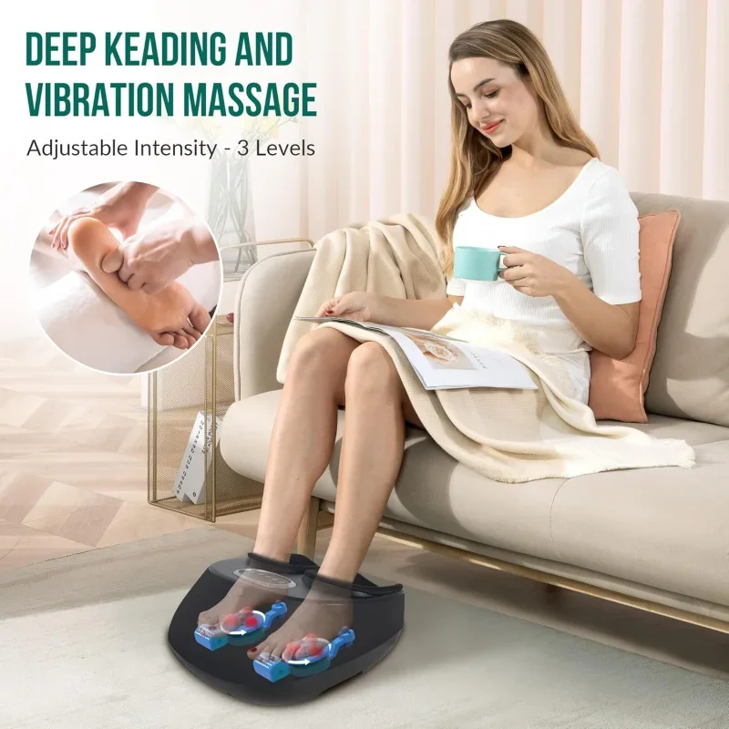 Massager with Heat,Eligible, Kneading, Compression, Vibration, Shiatsu Feet Massage Machine for Plantar Fasciitis,