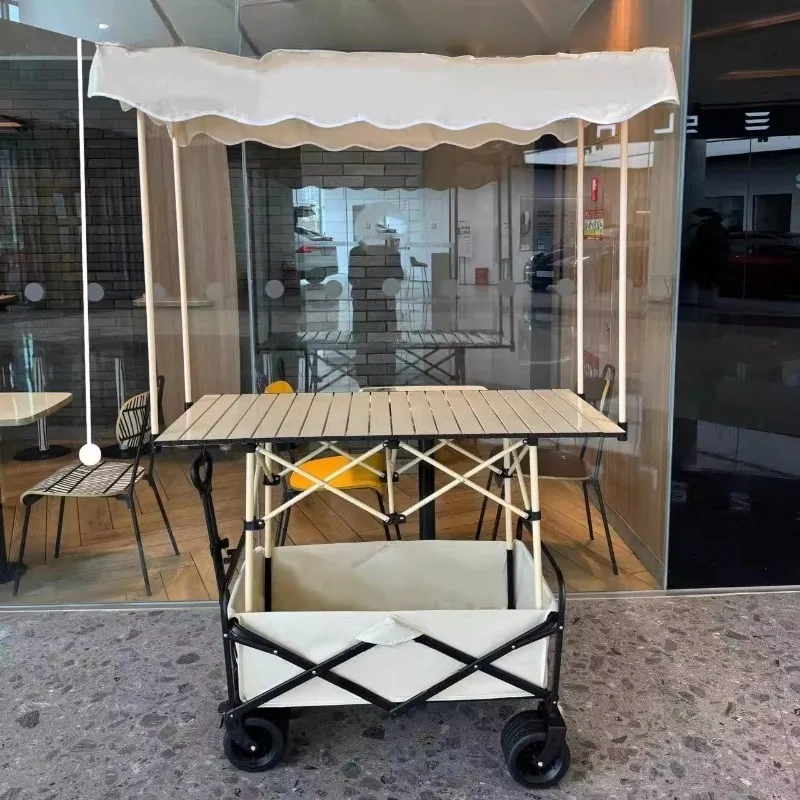 

Stall trolley awning folding camper night market stall can lift the table special stall truck
