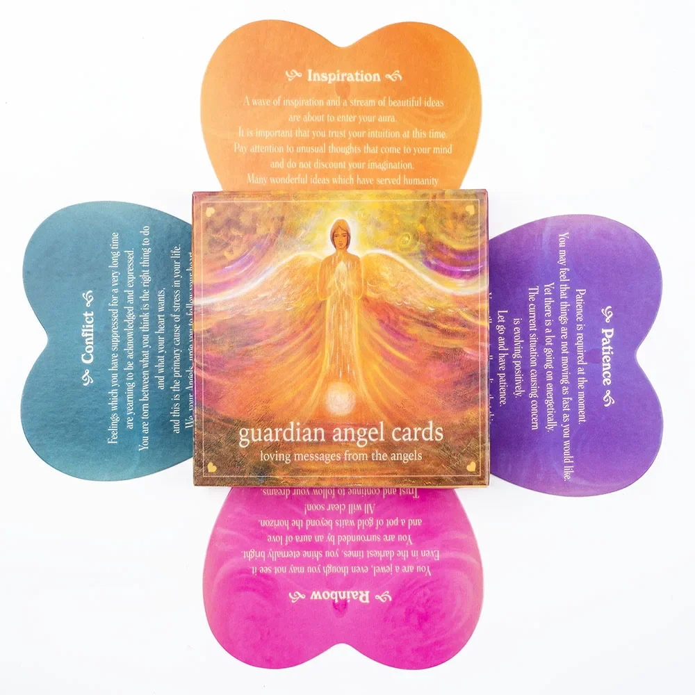 Anjo da guarda oracle cartas 50 pçs cartão de tarô destino adivinhação profecia cartão família festa jogo tarô tabuleiro jogando jogo 8.6*8.6cm