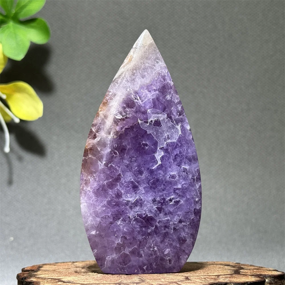 Natural Mineral Quartz Dream Amethyst Agate Free Form Torch Home Feng Shui Energy Decoration Reiki Meditation Treatment Gem