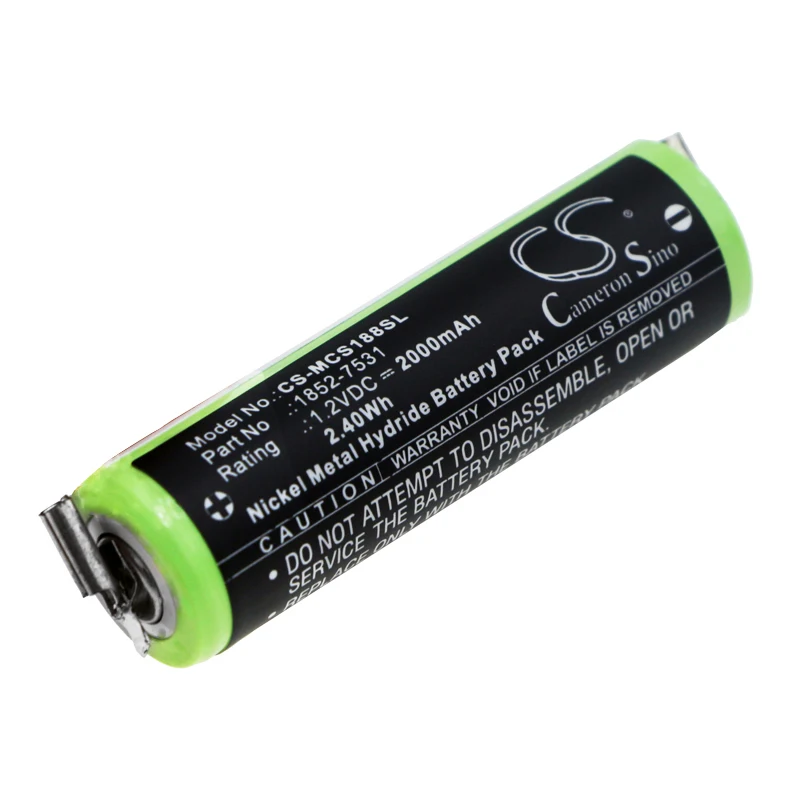 CS Battery 1.2V/2000mAh 1852-7531 for Moser Easy Style 1881,ChroMini 1591,1591B,1591Q,Wella Xpert HS50,Tonde Eco S,ECO XS Profi