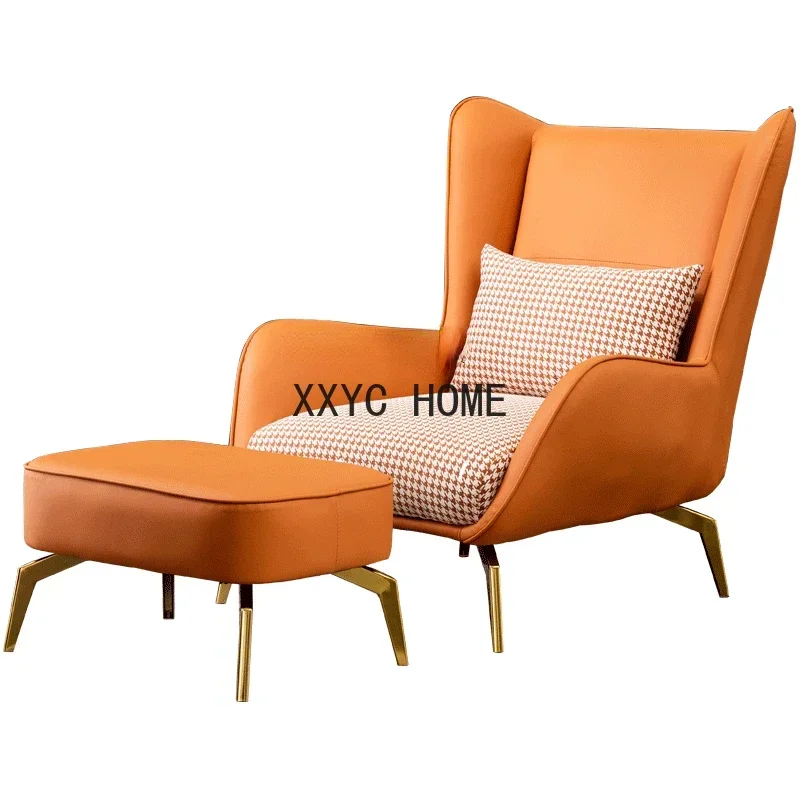 

Wingback Chair Single Sofa Leisure Chair Living Room Lazy Chair Single Seat Houndstooth