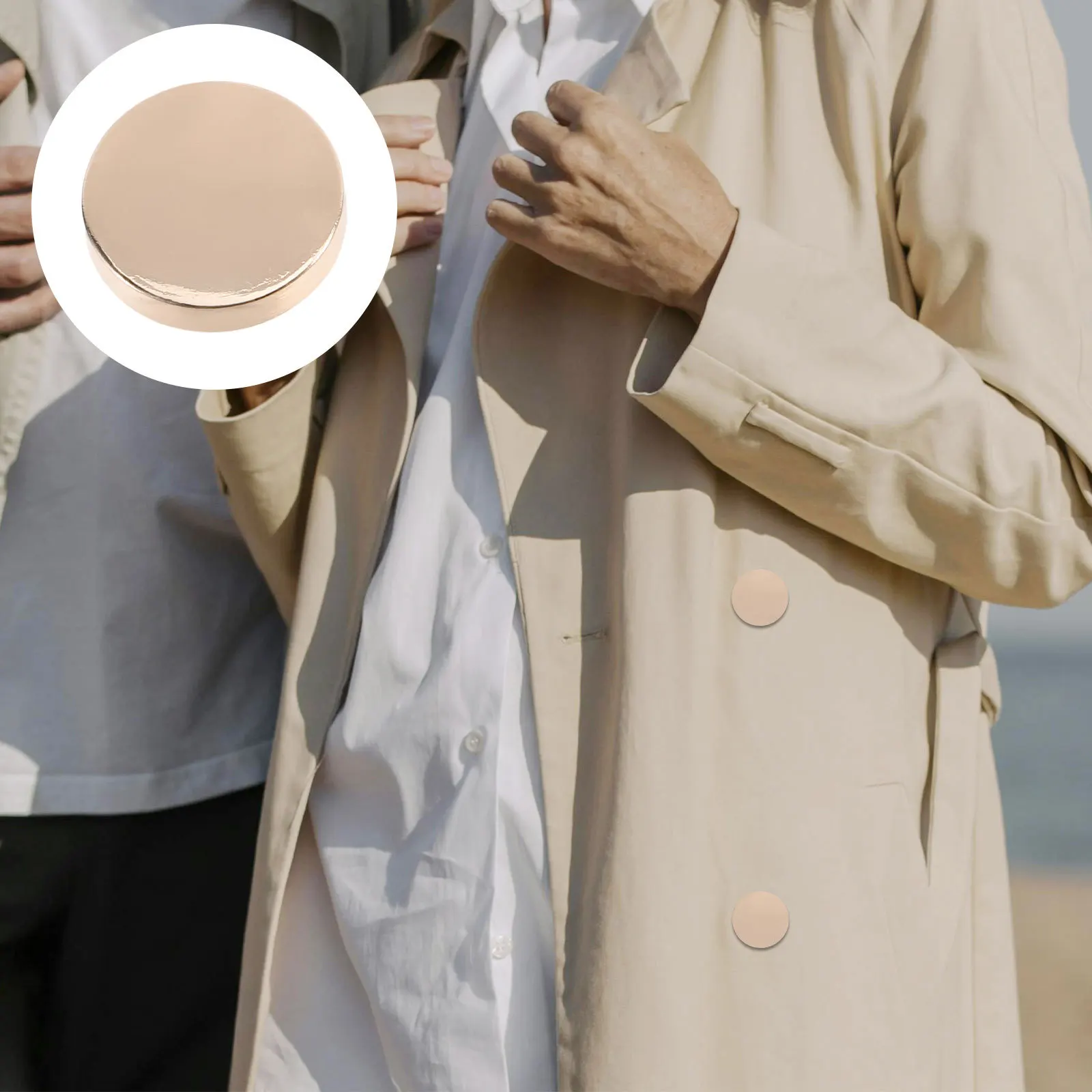 

50Pcs Round Metal Flat Buttons Gold Zinc Alloy Coat Blazer Suit Replacement Sewing Crafts Decoration Round Flat Button