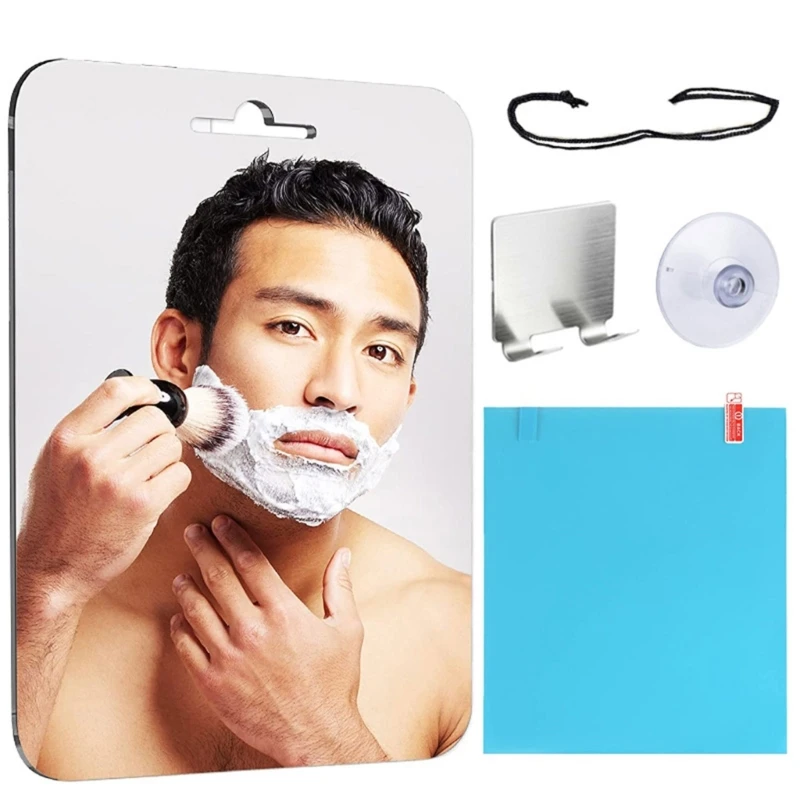 Acrylic Shaving Mirror Travel Makeup Mirror Compact and Practical Bathroom Hanging Plastic Mirror for Men and Drop Shipping