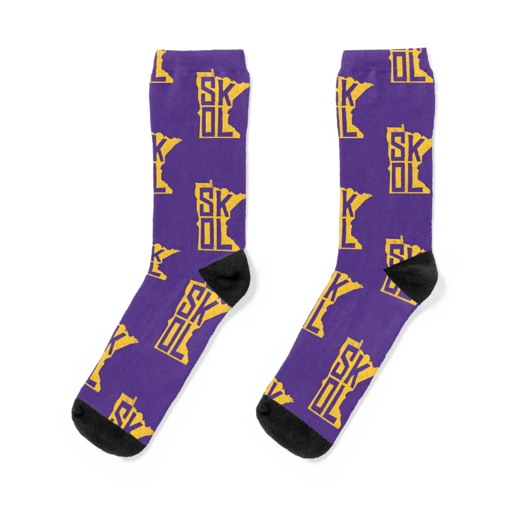 

Skol Minnesota - Purple Socks soccer anti-slip with print Novelties hiking Girl'S Socks Men's