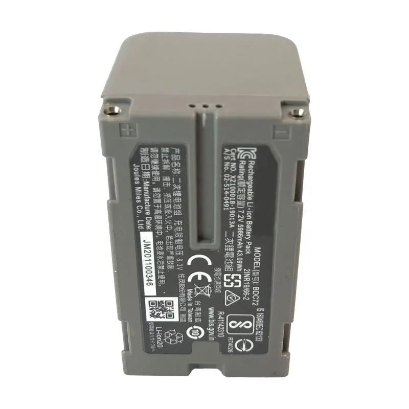 

High Quality BDC72 Battery for Top GM-52 OS/ES FX101 Total Station Surveying Battery Li-ion 7.2V 5986mAh Instrument Battery