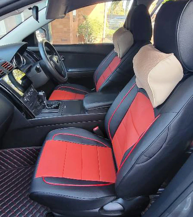 

Для Mazda CX-9 2010 2011 2012 2013 2014 2015 2020 чехол на сиденье из воловьей кожи и кожи из ПВХ, подушки для сидений, австралийская версия, правые руки