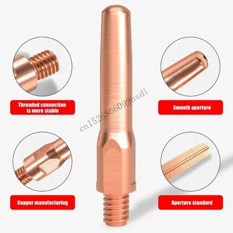

11UA 10Pcs/set Welding Torch Accessories Consumables 0.8/1.0/1.2/1.4/1.6mm MIG Torch Gas Nozzle Tip Holder Welding Equipment
