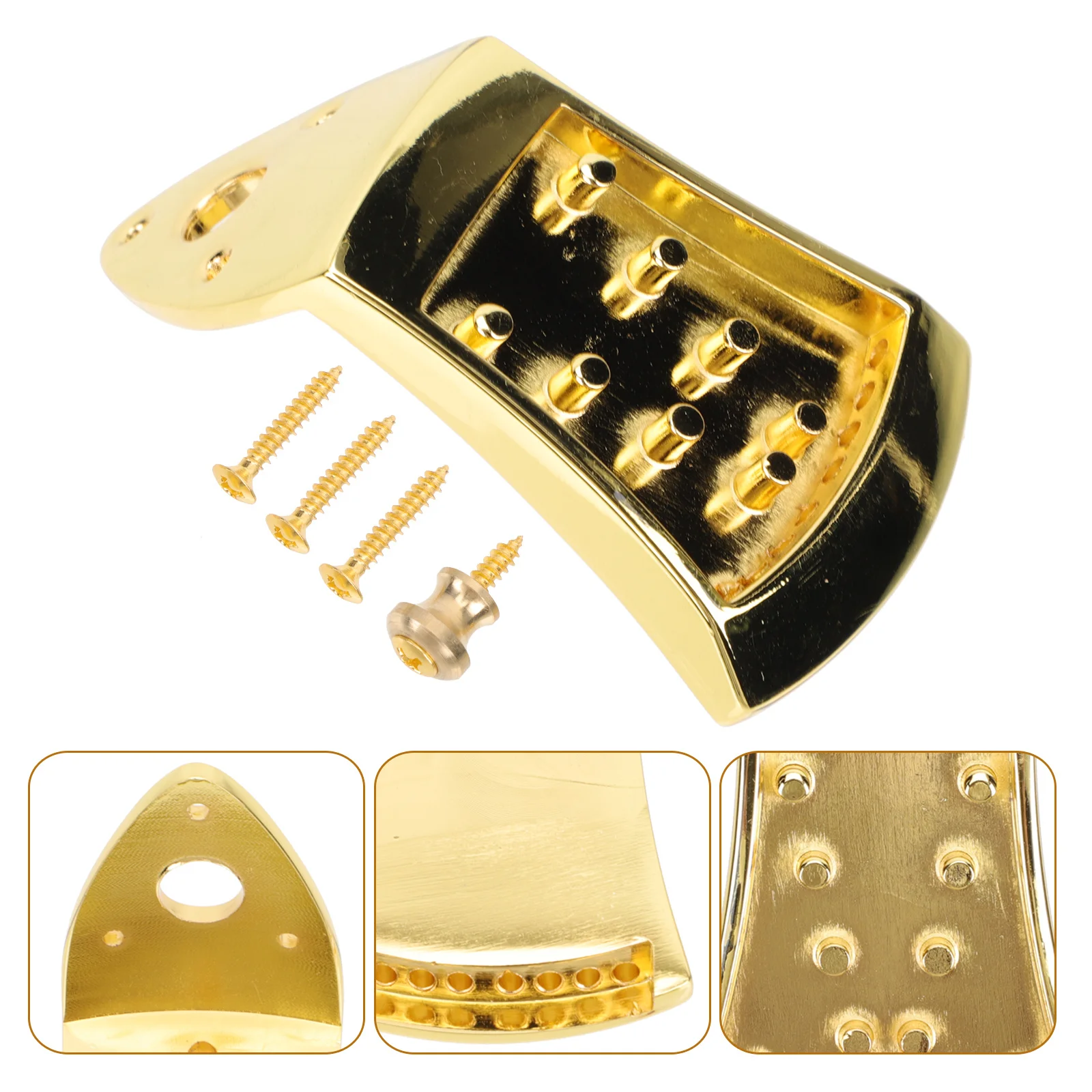 

Mandolin Bridge Premium Tailpiece Triangle Zinc Alloy Parts Metal Musical Instrument