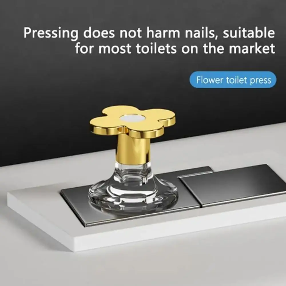 Creative Plastic Flower Shaped Toilet Tank Button Drawer Handle Labor-saving Toilet Button Universal Toilet Flush Button Toilet