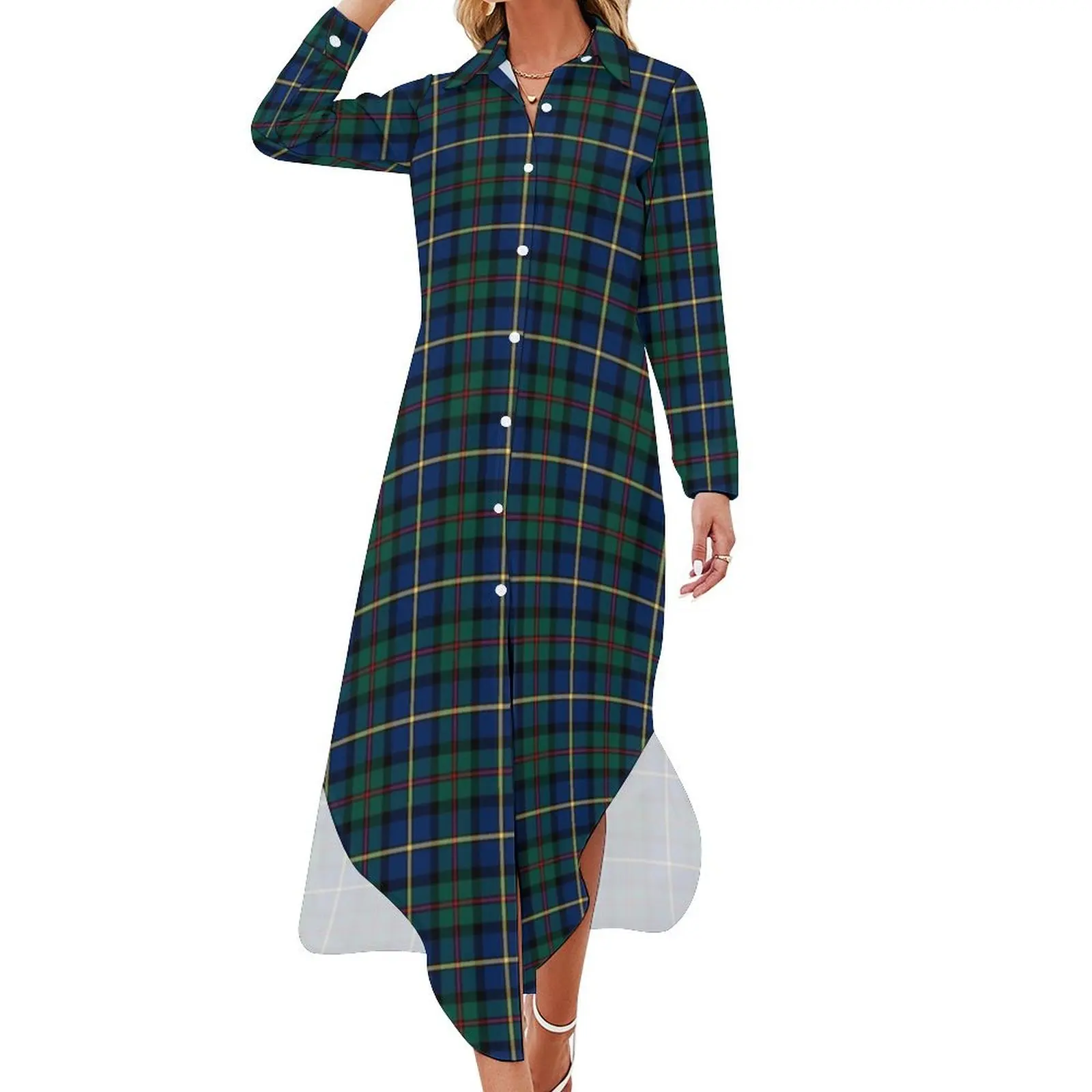 

Clan MacLeod of Skye Tartan Long Sleeved Shirt Dress dresses for woman 2024 summer dresses for women 2024 Woman's evening dress