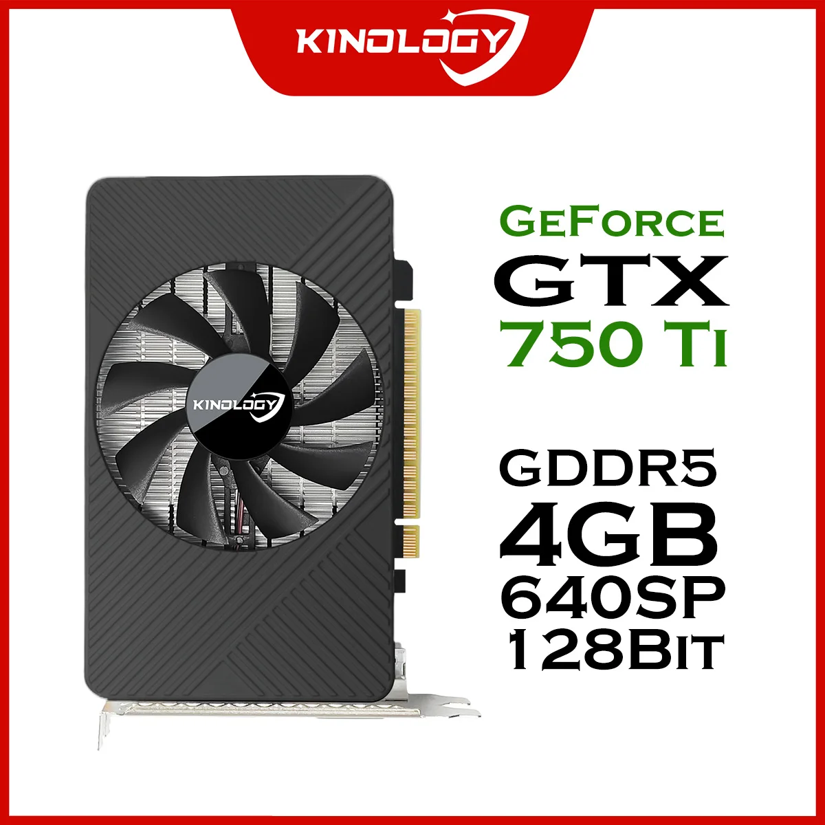 Kinology  GTX 750 Ti 4GB Full New graphics card GDDR5 192bit 750Ti Video card 4gb placa de video gtx 750 ti 4GB