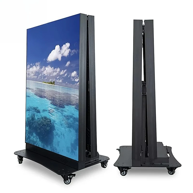 Portable P2.5 Foldable Rolling Shutter LED Poster Display GOB P2 Folding LED Screen Foldable LED Display