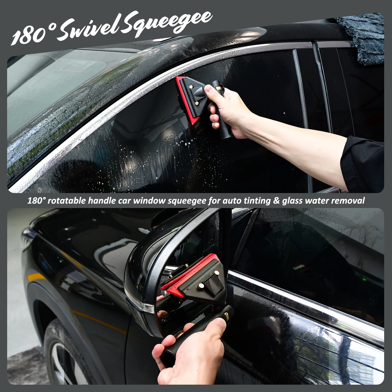 EHDIS Car Window Wiper Window Glass Scraper Windshield Wiper Tool Squeegee Ice Breaker Snow Cleaning Scraping for Car Styling
