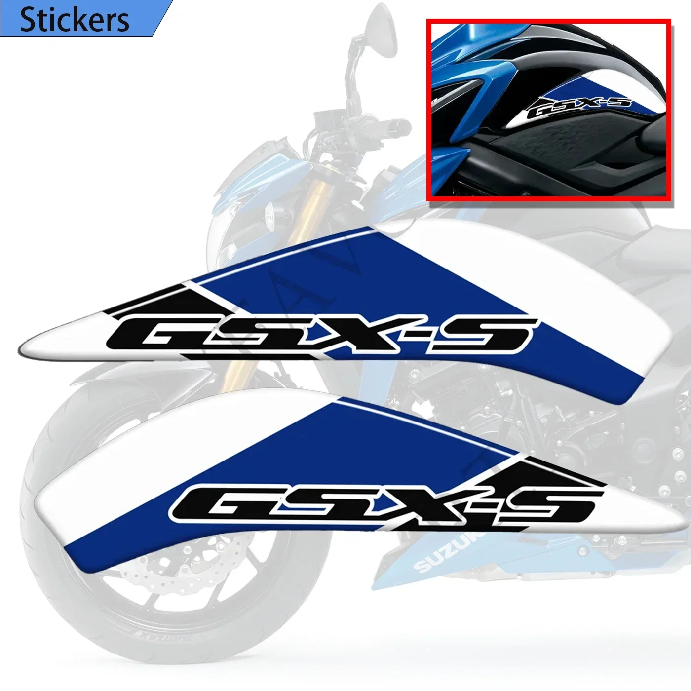 

s750 Fit Suzuki GSX S125 S750 S1000 750 1000 Tank Pad Protector Stickers Decals Fender Protection