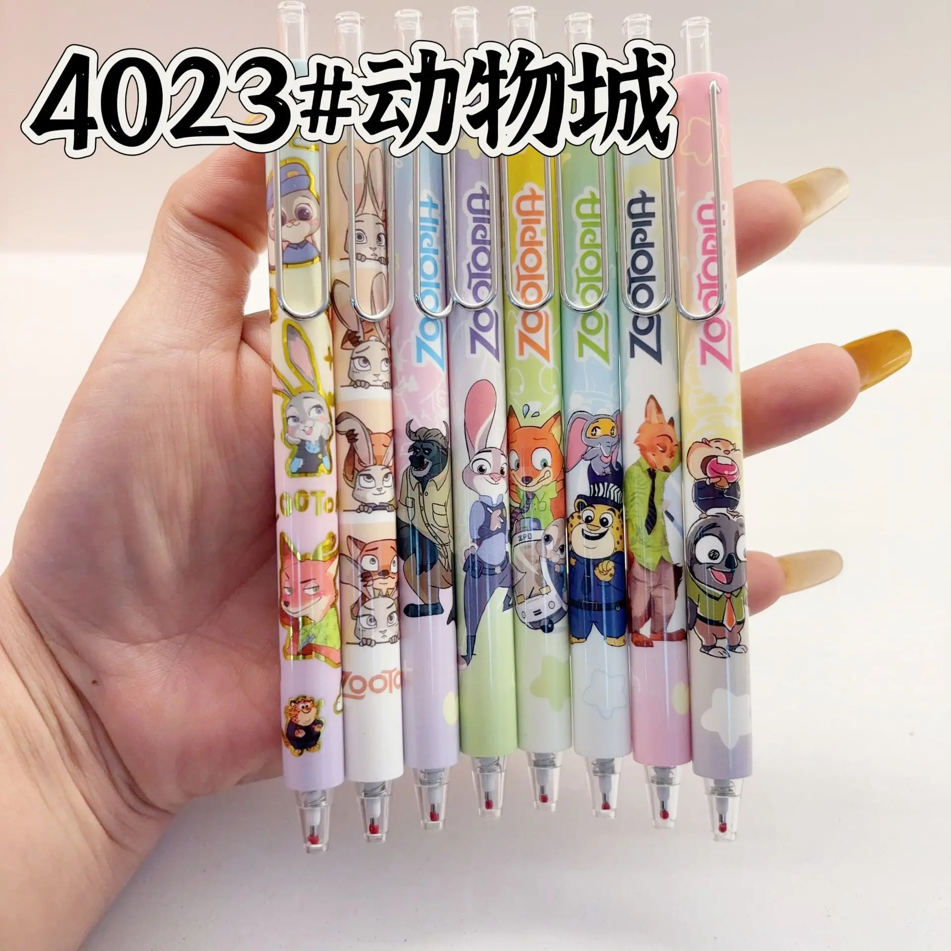 24 قطعة ديزني Zootopia أنيمي الصحافة هلام القلم الكرتون لطيف طالب الكتابة القلم الأسود قلم محايد اللون القرطاسية هدية للأطفال #3