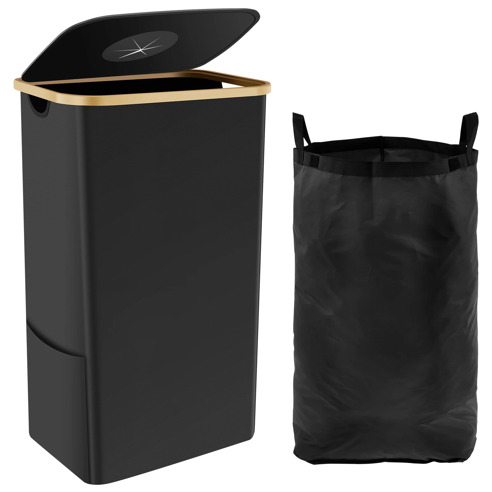 105L Recycling Bin Large Capacity Recycle Bin with Lid Removable Reusable Bag Foldable Collecting Bottle Can Portable Recycling