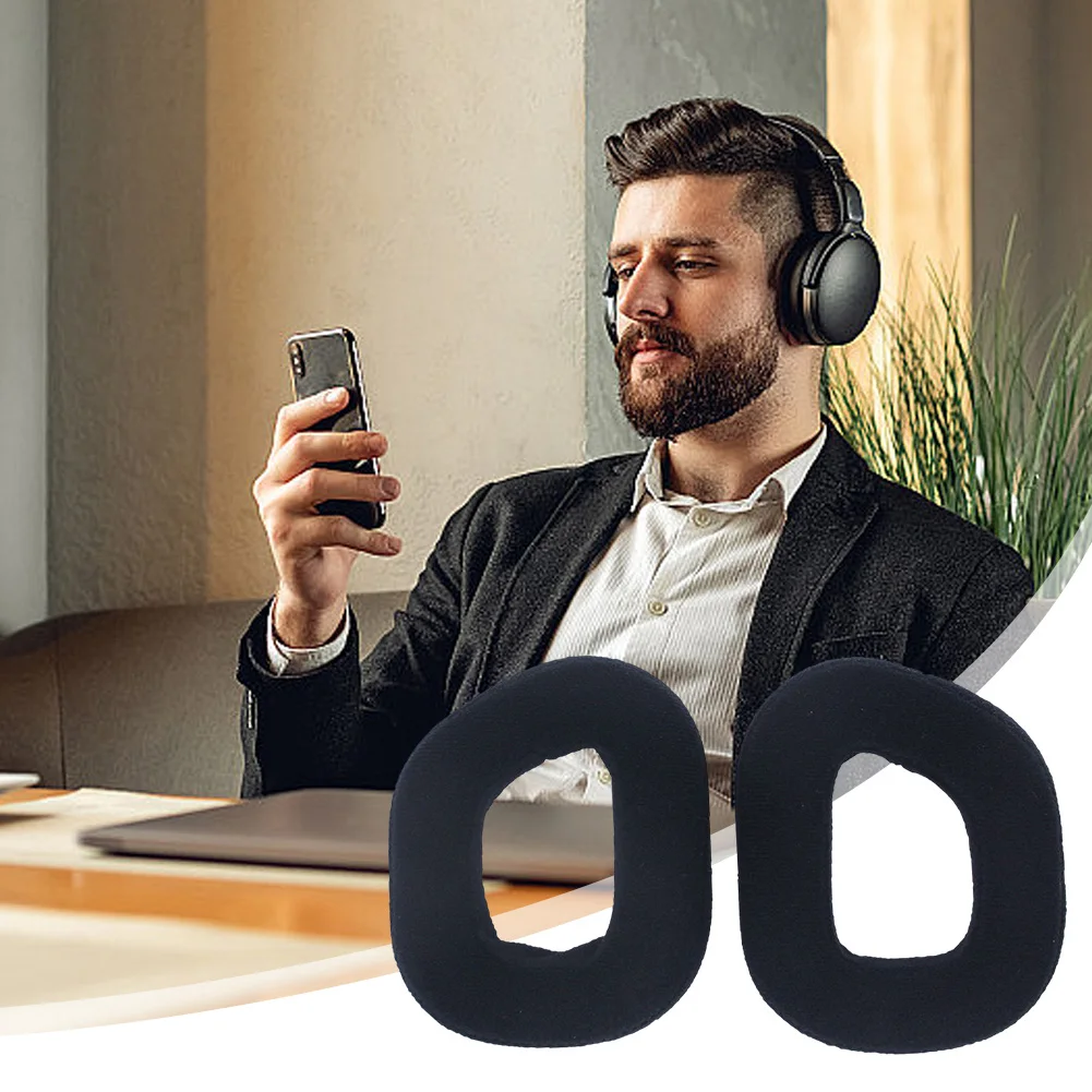 1 คู่เปลี่ยนแผ่นรองหูฟังโฟมแผ่นรองหูฟังแผ่นรองหูฟังแผ่นรองหูฟังสําหรับ Corsair HS80 RGB หูฟังไร้สาย