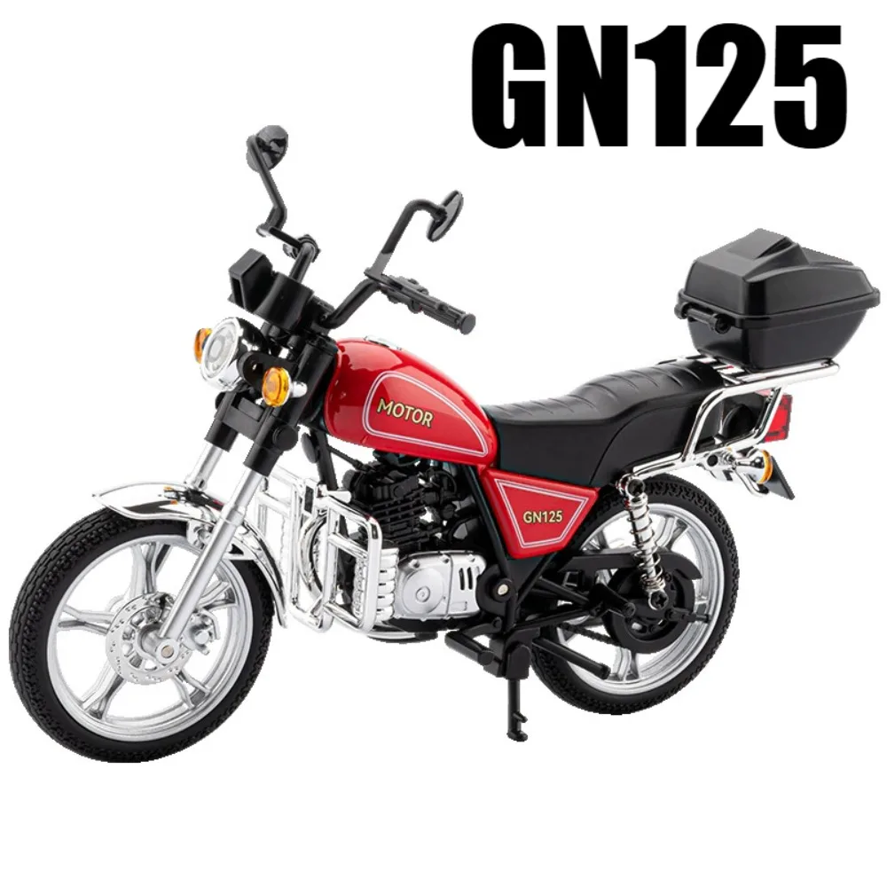 

Масштаб 1:12 Suzuki GN125 JH-70, модель мотоцикла, игрушечное колесо, рулевое управление, амортизирующие мотоциклы, звуковые световые модели, украшения для хобби