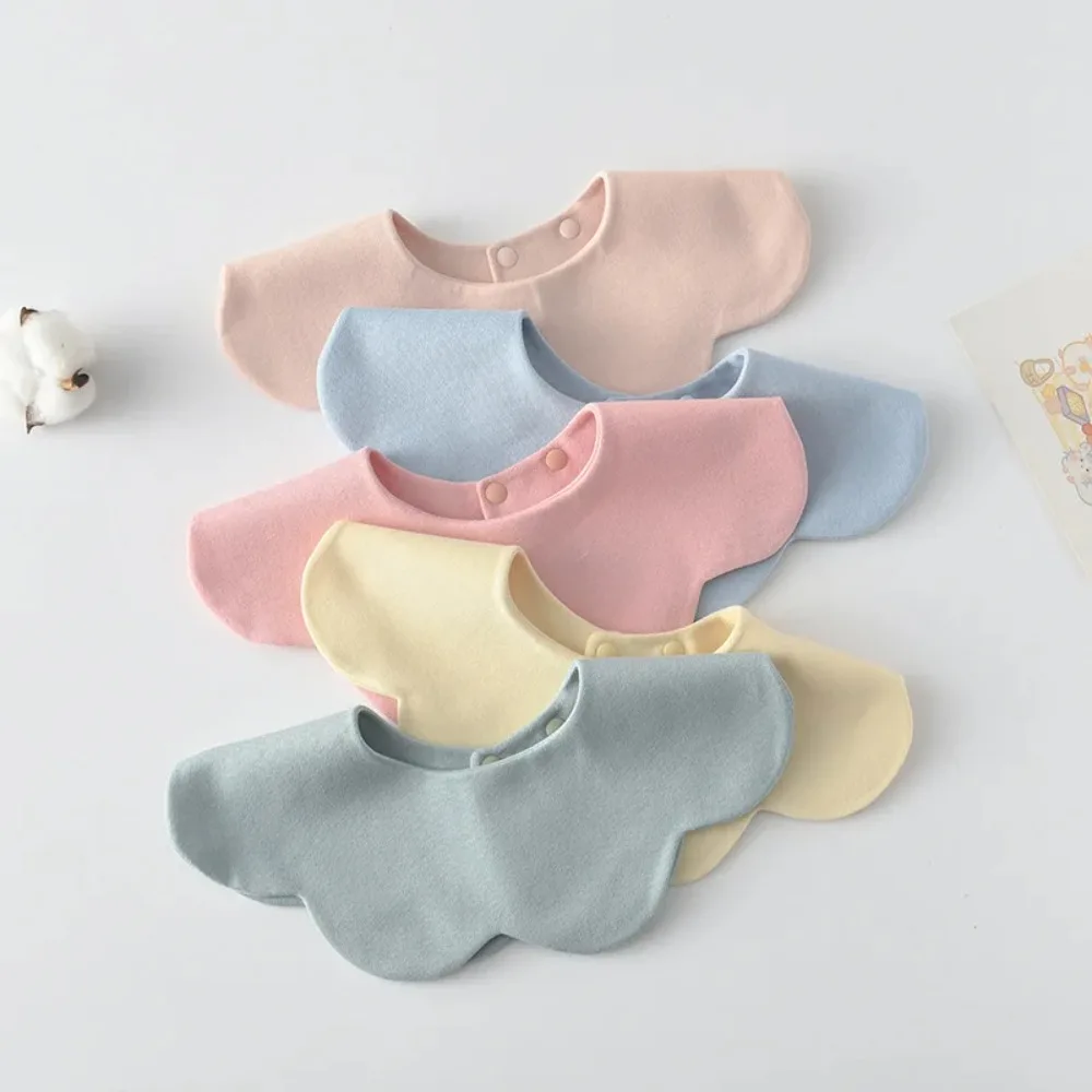 

Fashionable Solid Baby Feeding Bib Soft Korean Style Saliva Towel Dirt-resistant Pure Cotton Burp Cloth