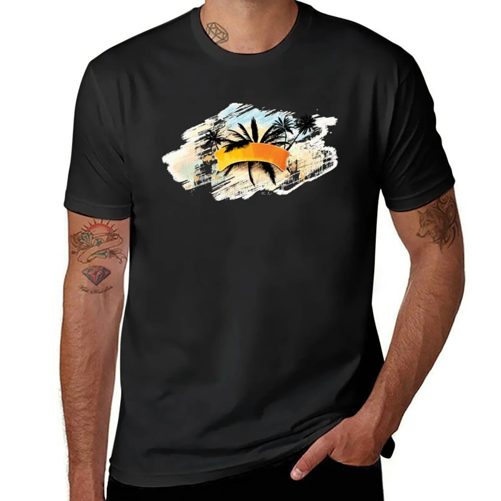 sandy-beach-hawaii-summer T-Shirt customs design your own blacks cute clothes t shirt men