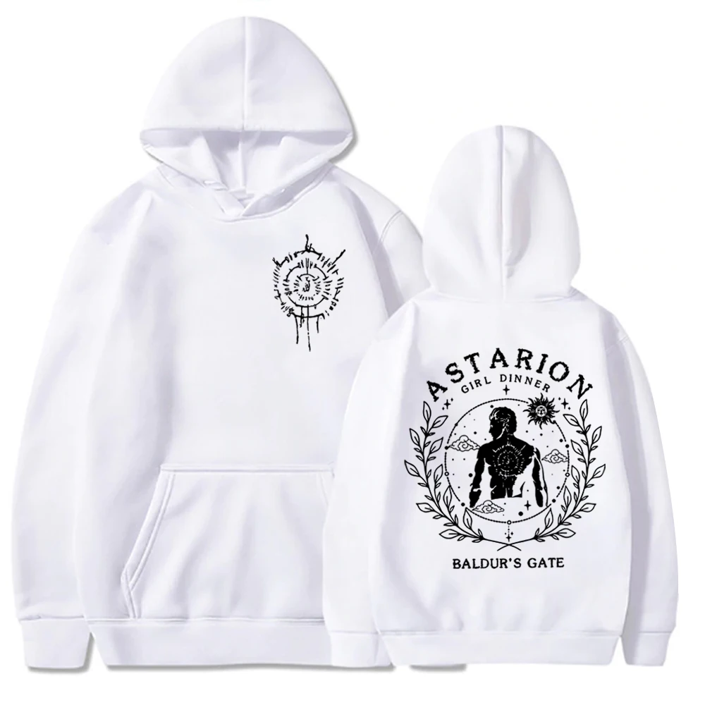 Baldur Gate 3 Astarion Pullover Hoodie Astarion Girl Dinner Hoodie Baldur Gate 3 Merch Unisex Pullover Tops Streetwear