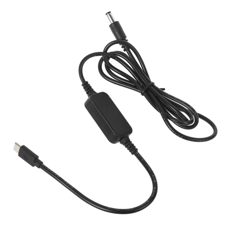 Cable convertidor PD USB C tipo C conector macho 12V 20V 5,5x2,1mm elevador