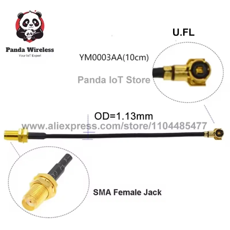 

4Pcs Quectel YE0001BA 5G 4G LTE Antenna 600-6000MHz YM0004AA MHF4 YM0003AA U.FL Pigtail For RM520N-GL RM500Q RM510Q RM530N