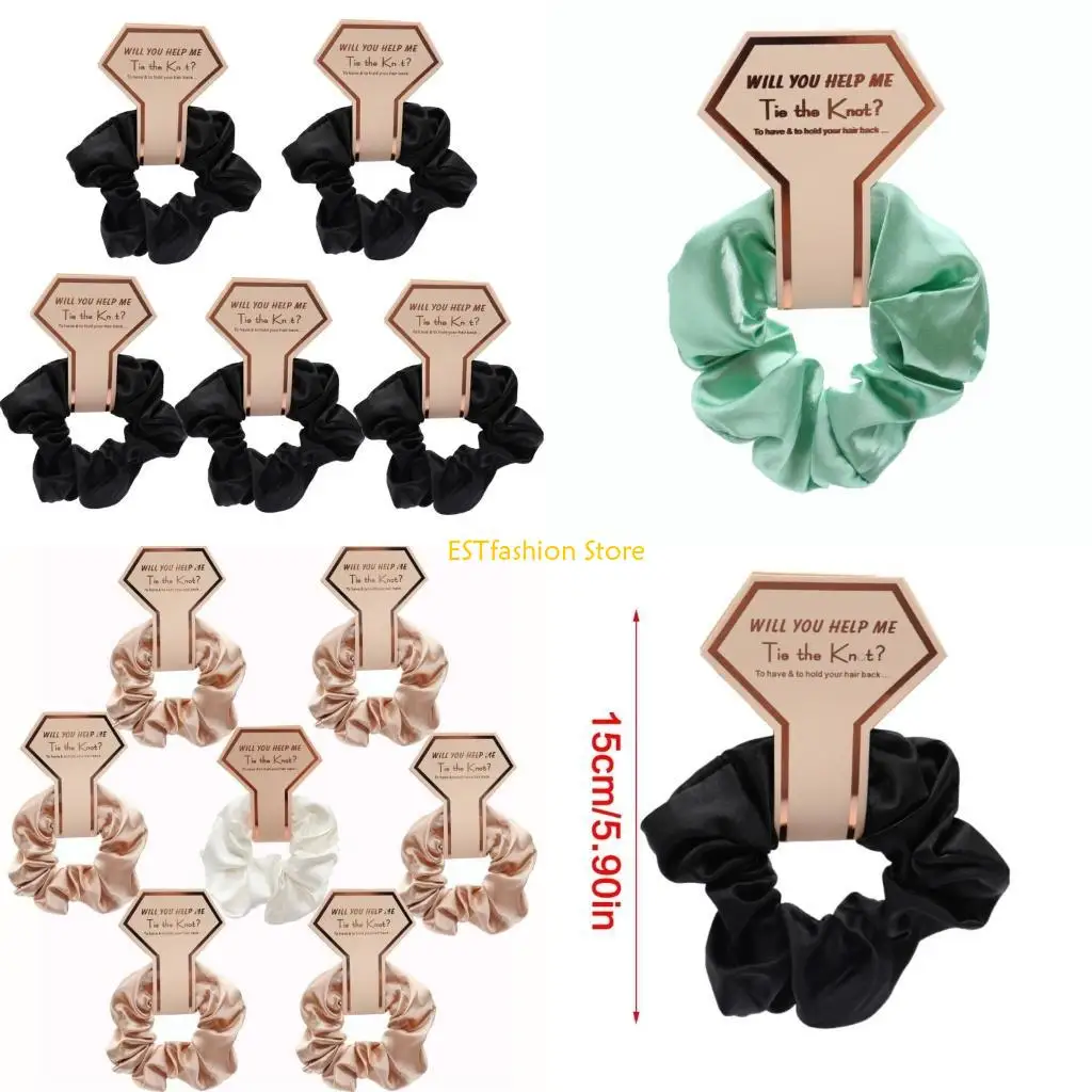 

Y5GC резинка для волос для свадебной вечеринки, резинка для волос для подружки невесты, держатель для хвоста, атласная веревка