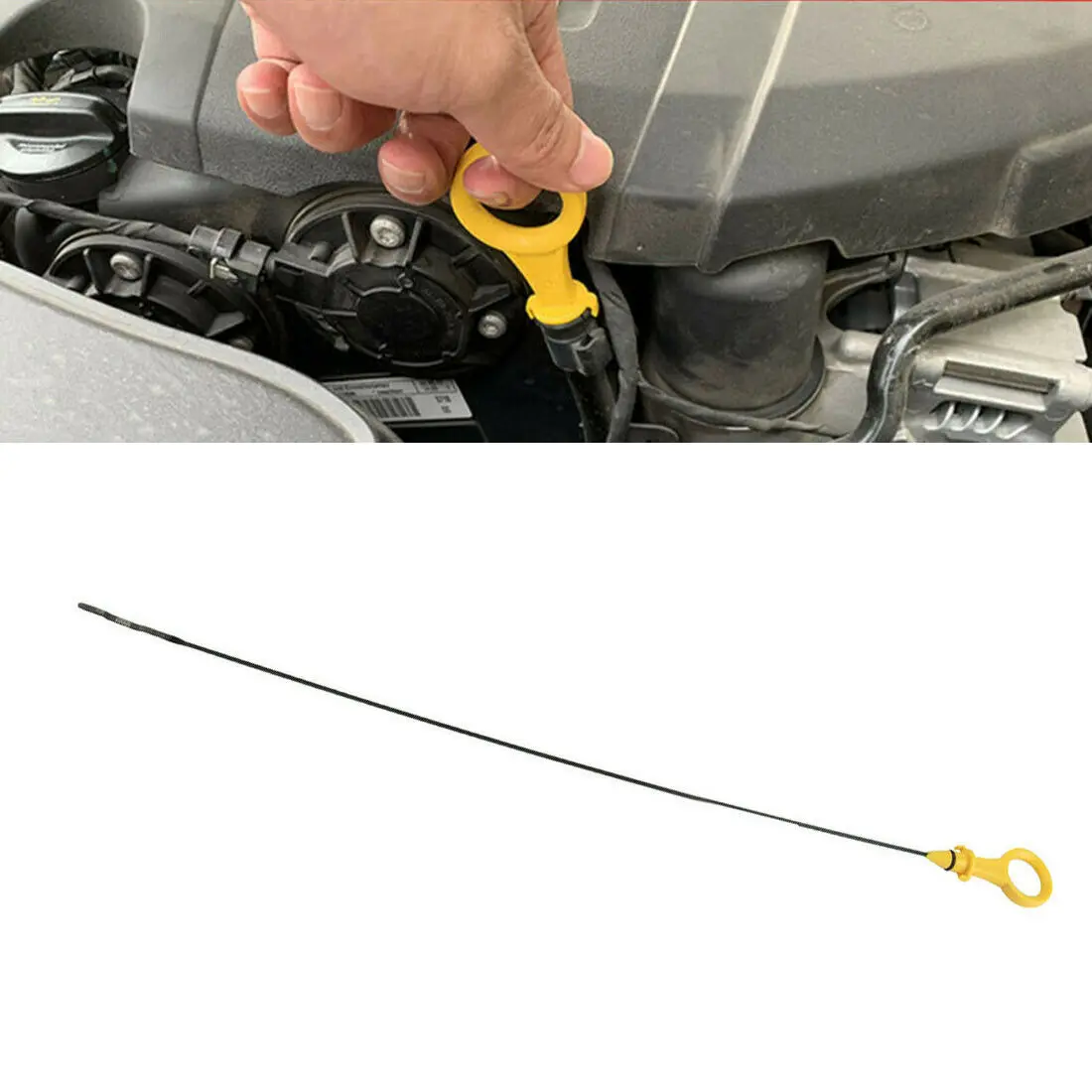 Auto Engine Oil Dipstick Car Engine Auxiliary For Audi A4 A5 Q3 Q5 VW 2.0T B8 B9 2009-2017 06H115611E Accessories Yellow