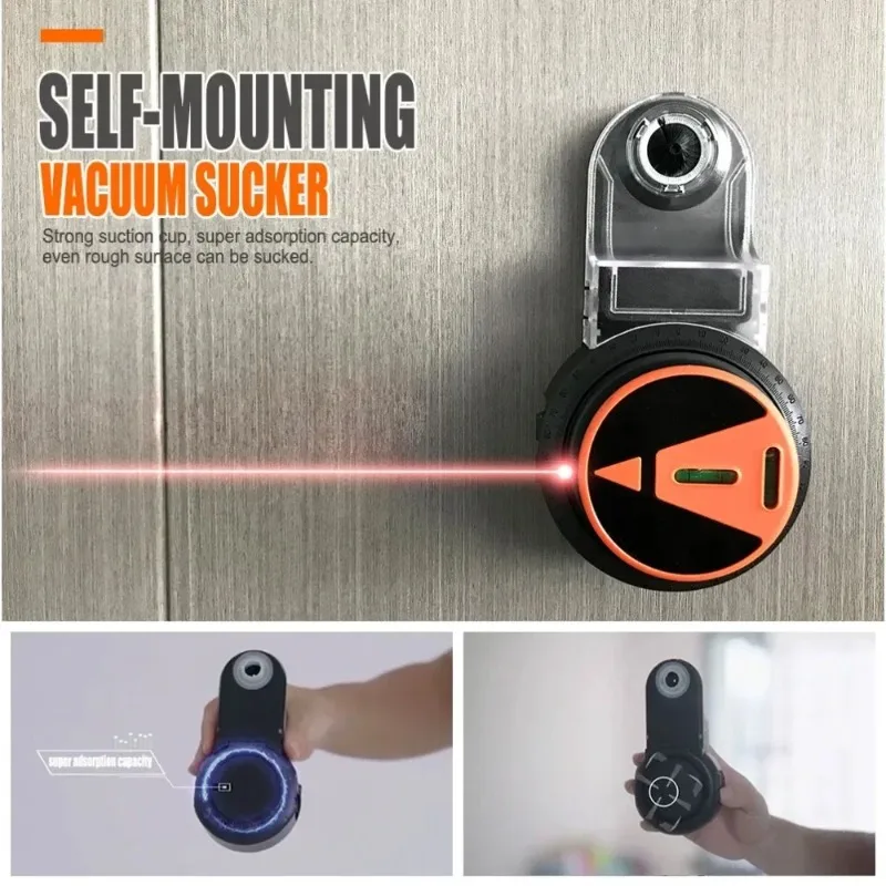 2 In 1 Electric Drilling Dust Collector with 360°Laser Level Detachable Wall Vacuum Drill Dust Collector Dust Cleaning Tools