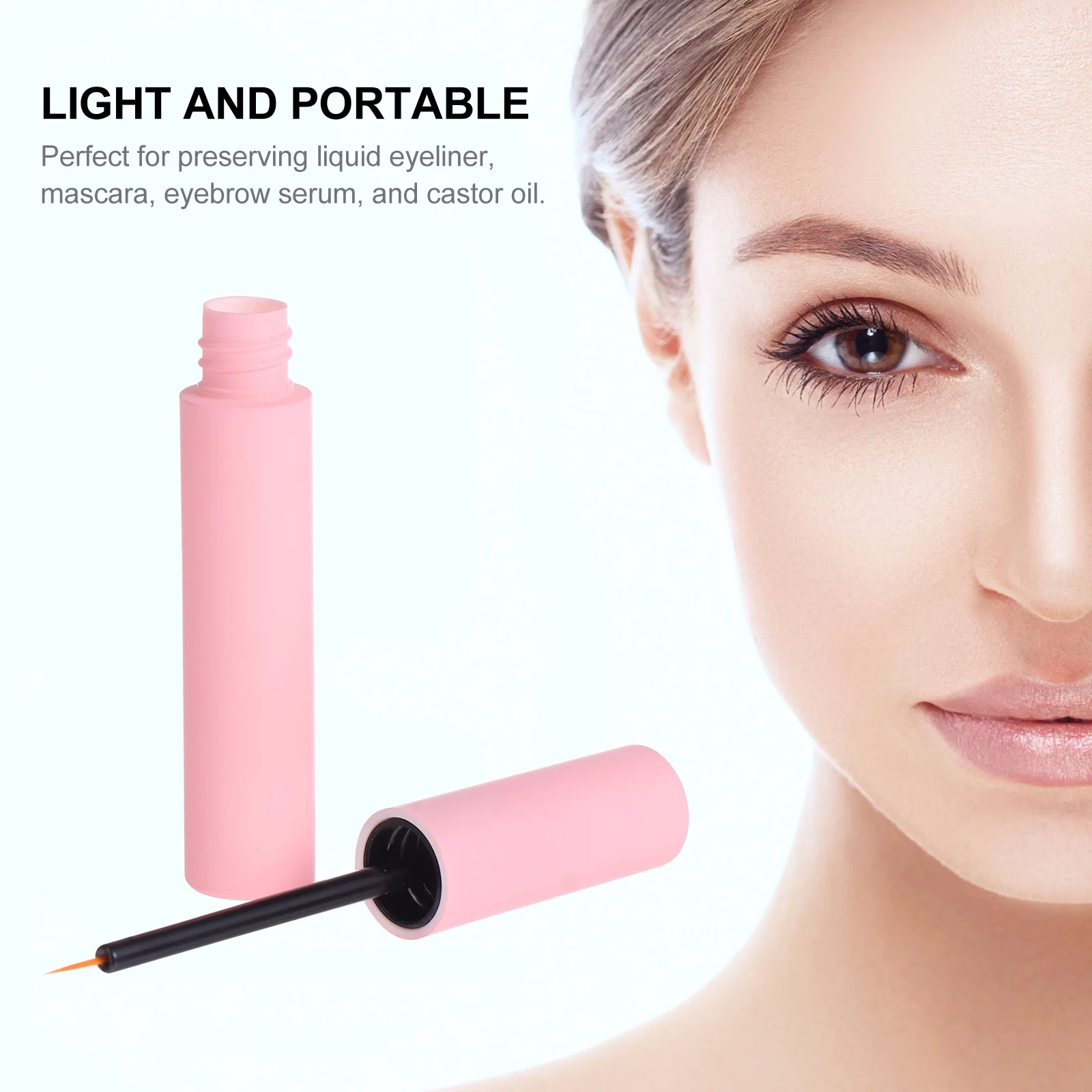 10 pcs Eye Liner Brush Empty Tube Bottle Durable Refillable For Mascara Storage Portable Container