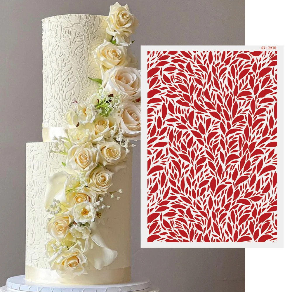 Flower Pattern Cake Stencil Wedding Cake Lace Side Plastic Stencil Cake Side Lace Stencil DIY Drawing Shape Cake Decorating Tool