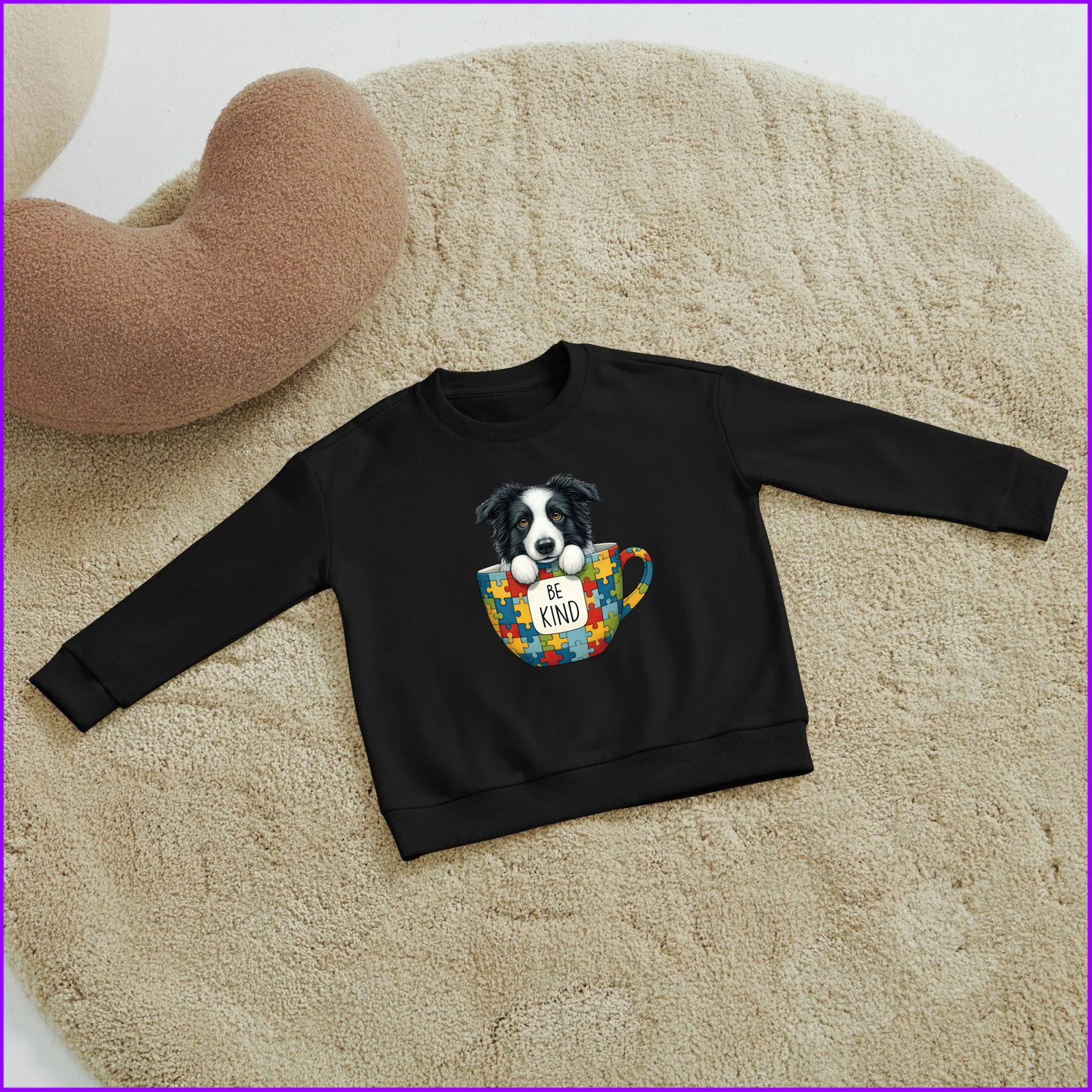 Border Collie Dog Coffee Sja594 Kids Boys Girls Hoodies Sweatshirts Winter Teenagers Tweens 2024 Toddler Tees Designer Luxury Pi