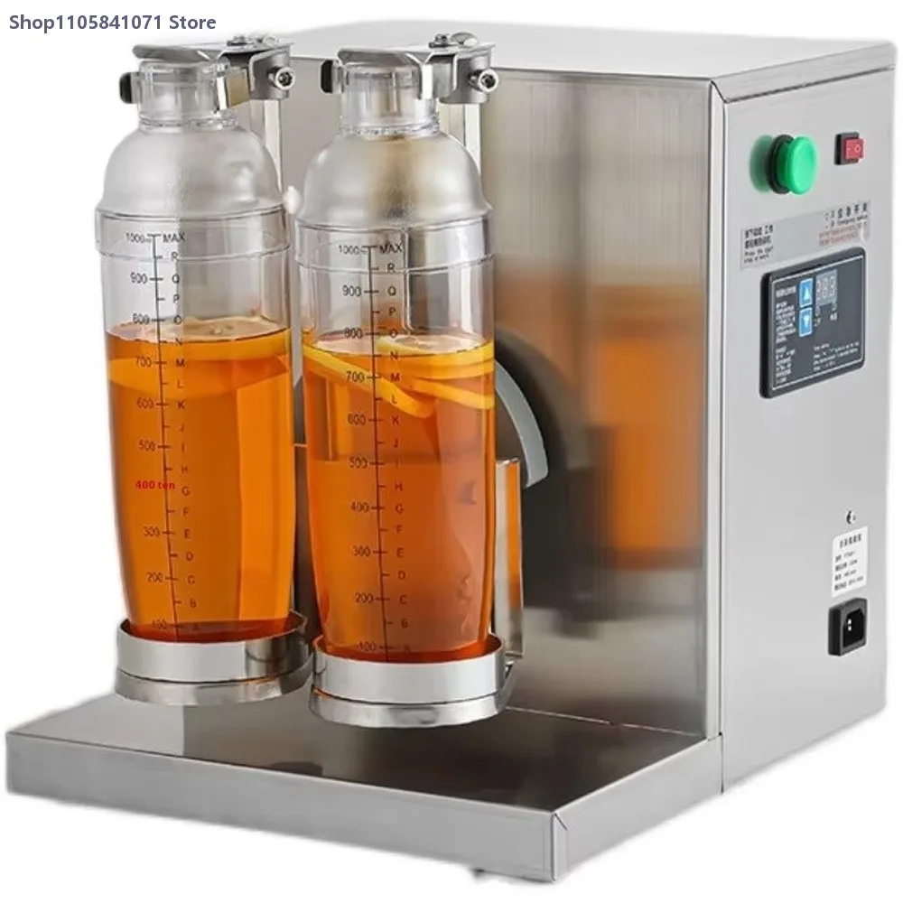 Commercial Double Head Milk Tea Shaker Machine Stainless Steel Automatic Bubble Tea Cup Shaking Equipment for Boba Shop