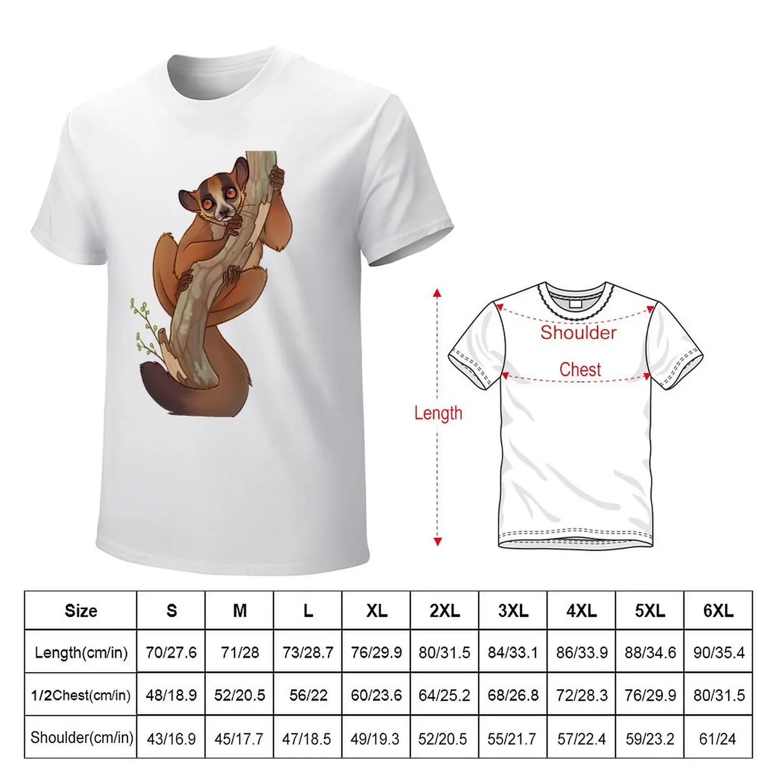 Fork-marked Lemur T-shirt oversizeds plus size tops hippie clothes mens t shirt graphic