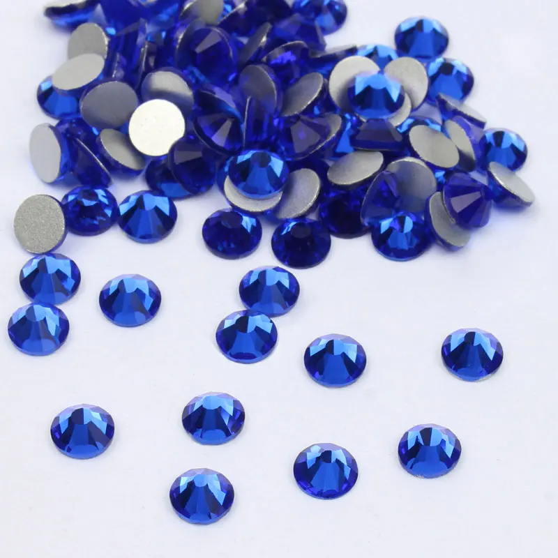 Navy blue 3D Nail Art Non Hotfix Crystal Rhinestones For Nails Art Decoration Glue On Glass Diamonds DIY Wedding Dresses 202