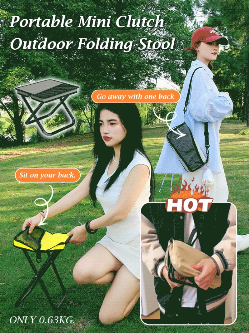 

Portable Stool Waterproof High Load Capacity Mini Stool Sturdy and Solid Nonslip Abrasion Resistance