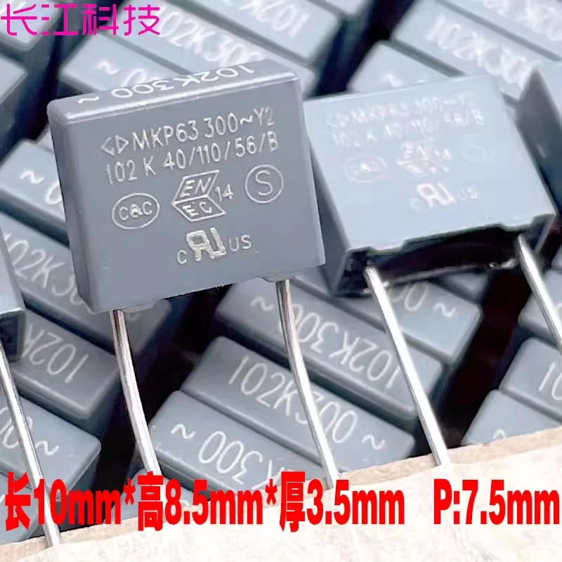 Xiamen Farah MKP63 1000pf 102 1nf 300v y2 1000v 1kv safety film capacitor