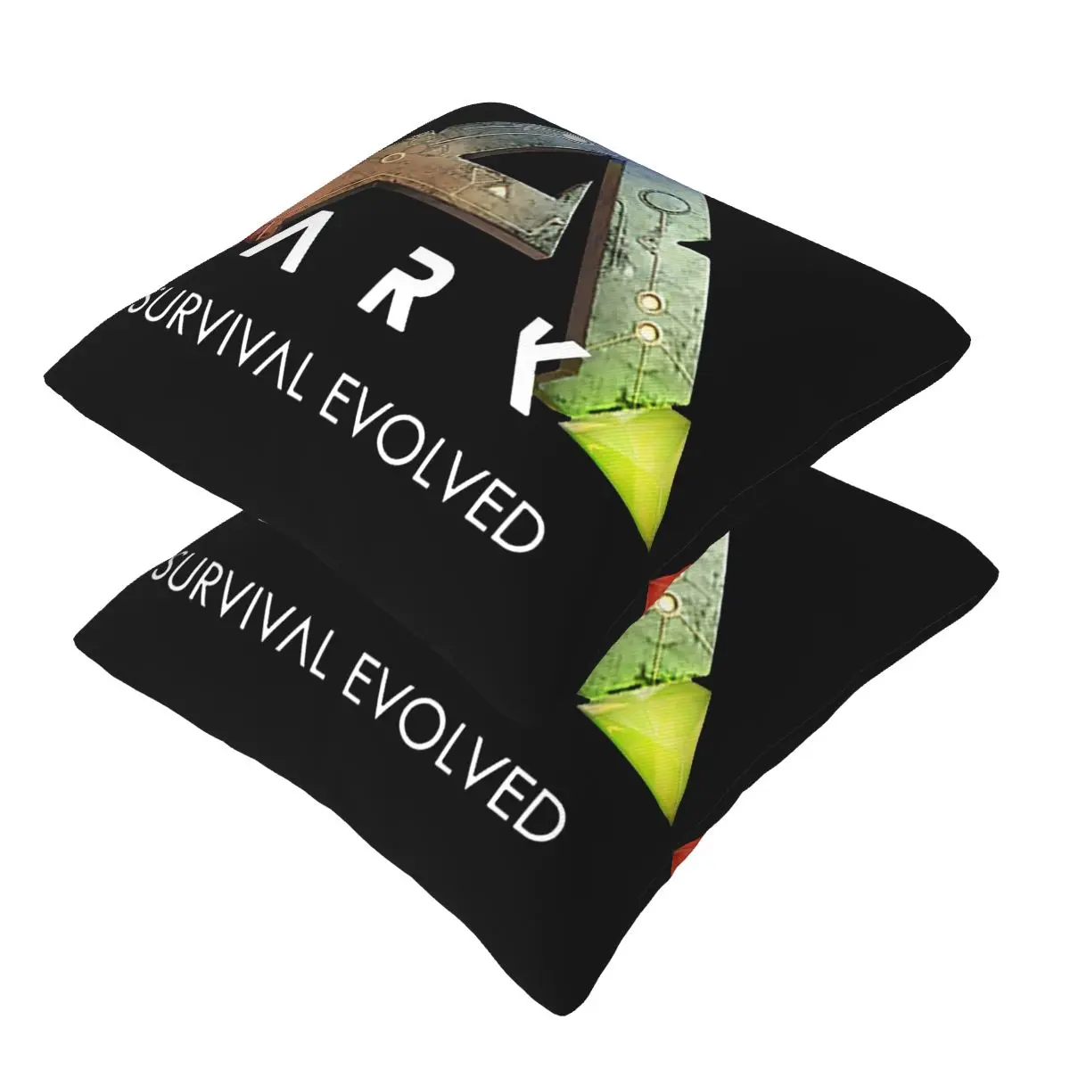 Ark Survival Evolved (أسود) 2 قطعة غطاء وسادة مربع وسادة بسحاب ديكور مريح رمي وسادة لغرفة النوم المنزلية #6