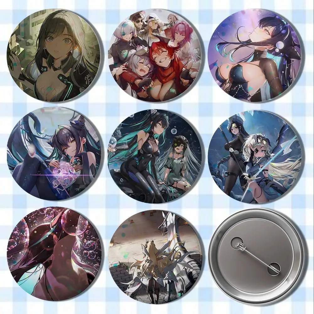 

Goddess of Victory N-Nikke Badges Button Round Creative Pin Brooch Badge Bag Decor Accessories Fans Collect Friends Gifts