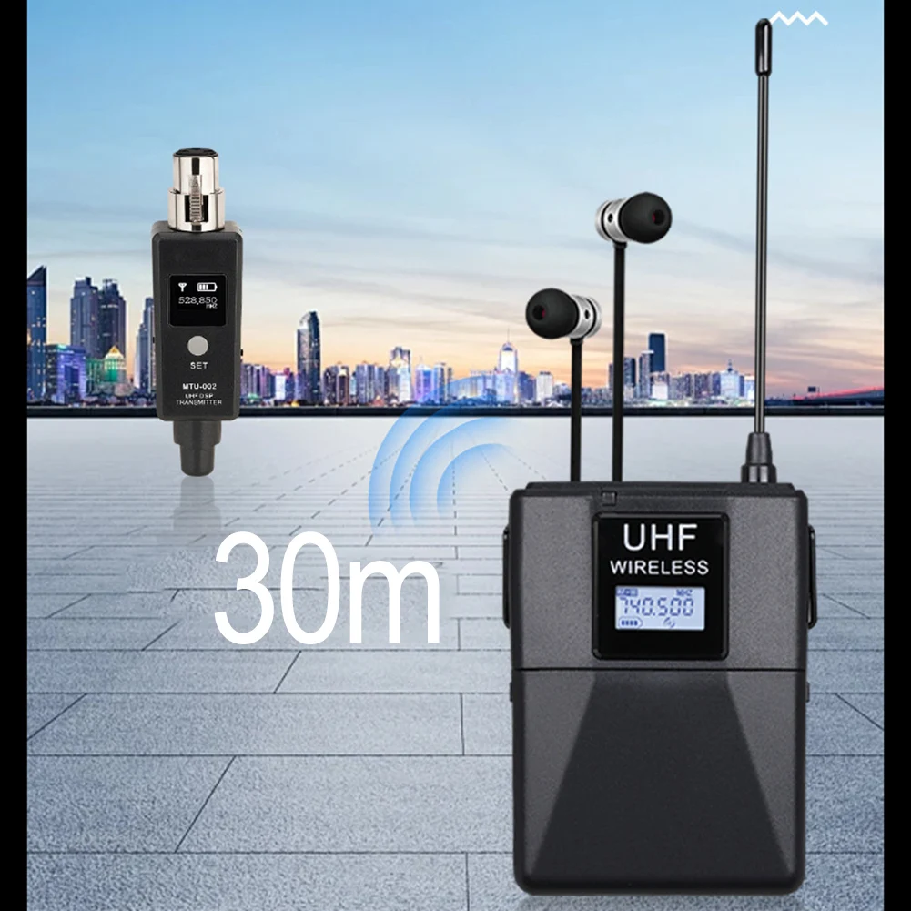 

Беспроводной внутриканальный монитор с 20 UHF-каналами, разработанный для живой записи и выступлений, с аудио в реальном времени и низкой задержкой